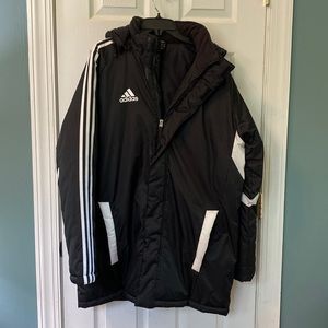 Adidas unisex size M insulated coat with hood